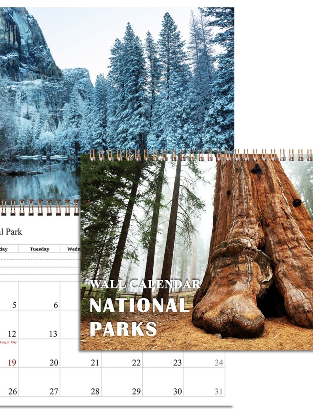 2027 Spiral-bound Wall Calendar (National Parks) - 12 Months Desktop